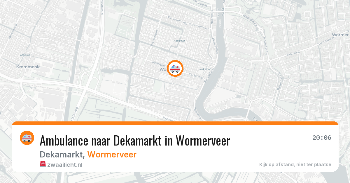 Ambulance naar Dekamarkt in Wormerveer — 14 aug 2026