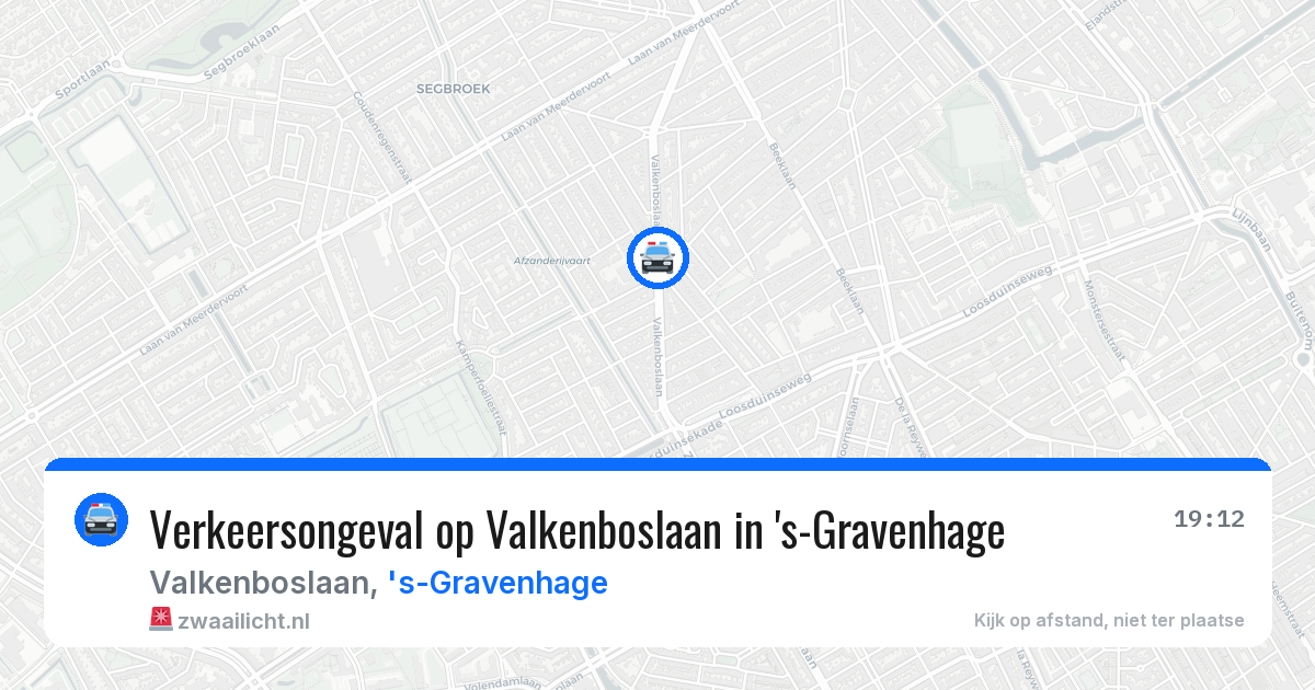 Verkeersongeval op Valkenboslaan in 's-Gravenhage — 15 jul 2026
