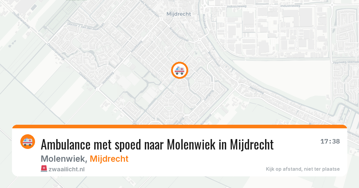 Ambulance met spoed naar Molenwiek in Mijdrecht — 22 jun 2026