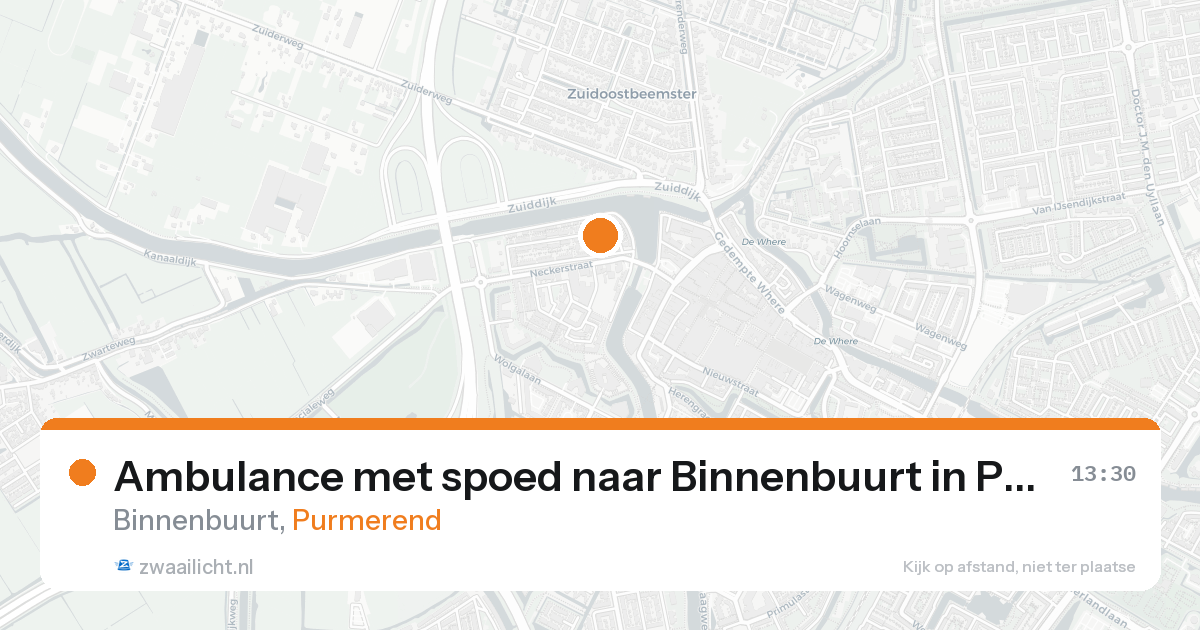 Ambulance met spoed naar Binnenbuurt in Purmerend — 23 mei 2026