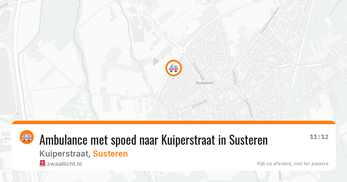 Ambulance met spoed naar Kuiperstraat in Susteren — 28 jun 2026