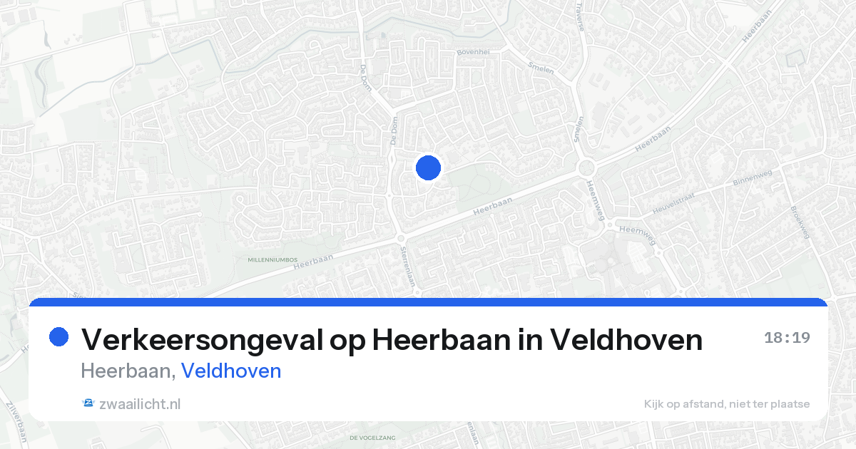 Verkeersongeval op Heerbaan in Veldhoven — 20 aug 2026