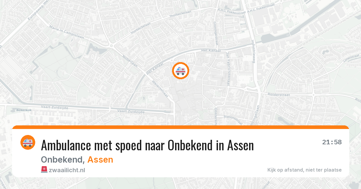 Ambulance met spoed naar Onbekend in Assen — 19 apr 2026