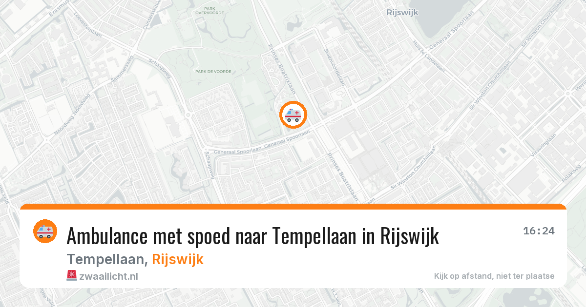 Ambulance met spoed naar Tempellaan in Rijswijk — 12 mei 2026