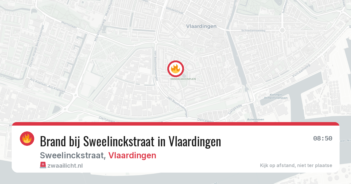Brand bij Sweelinckstraat in Vlaardingen — 26 mrt 2026