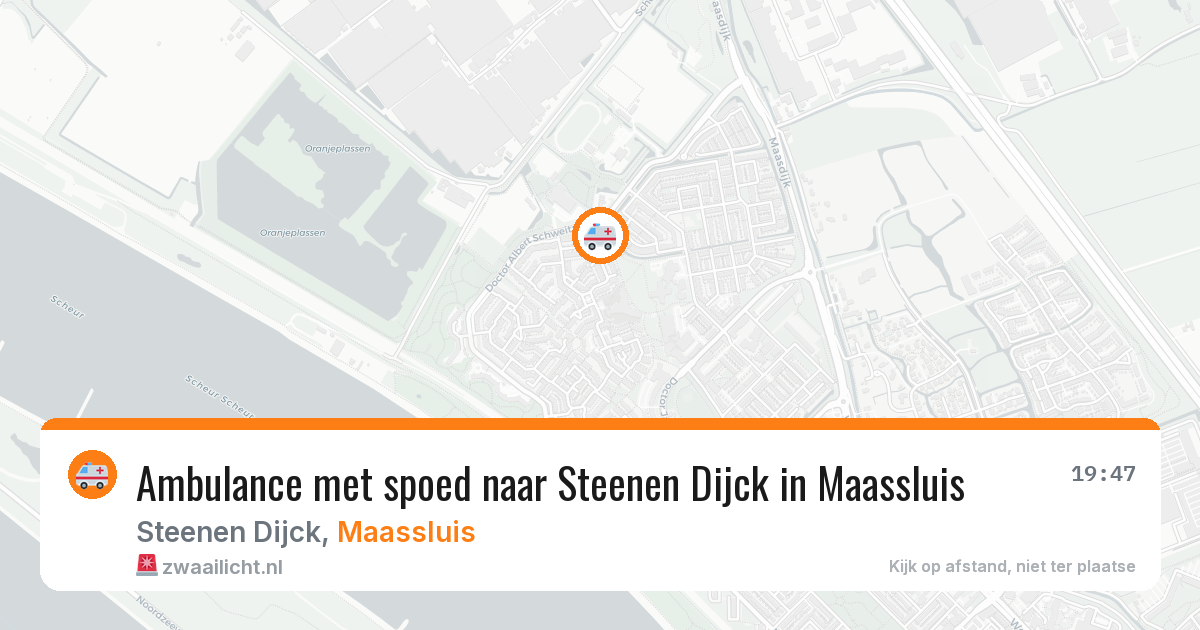 Ambulance met spoed naar Steenen Dijck in Maassluis — 6 aug 2026