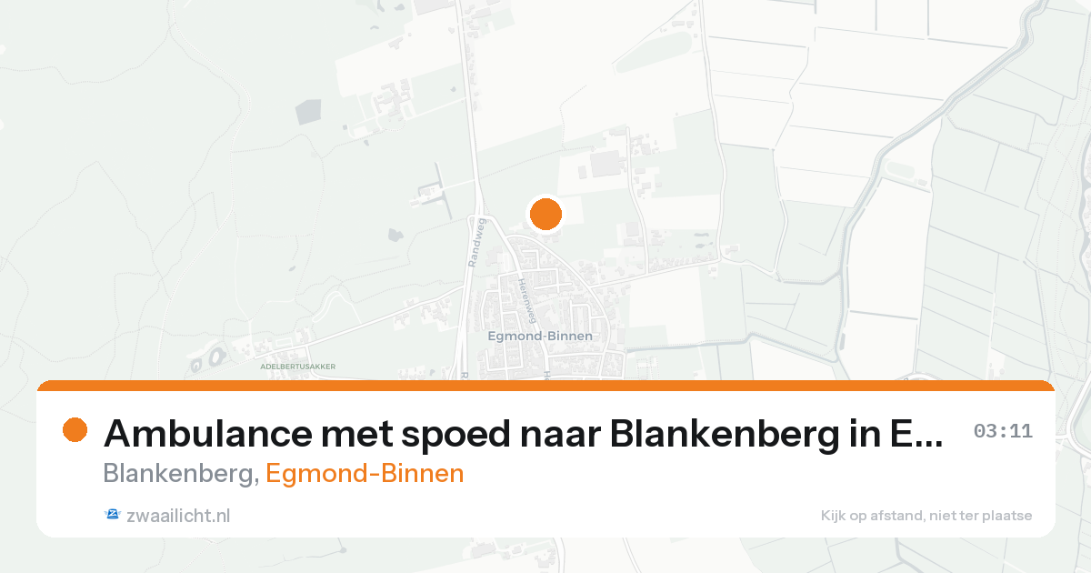 Ambulance met spoed naar Blankenberg in Egmond-Binnen — 20 mei 2026