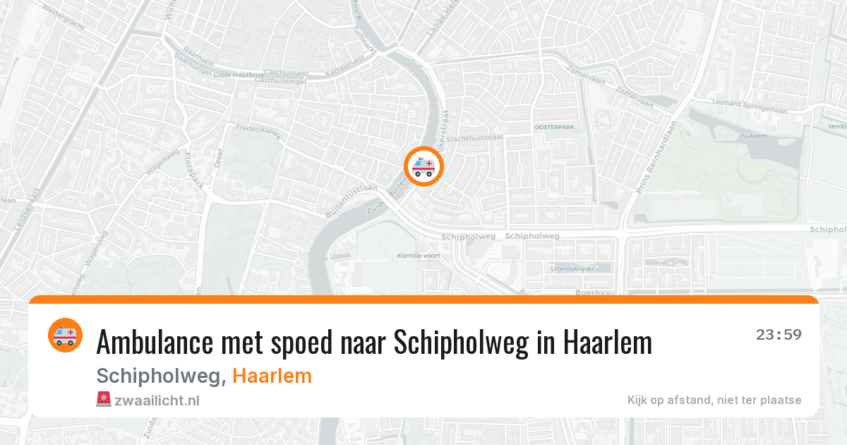 Ambulance met spoed naar Schipholweg in Haarlem — 8 mei 2026