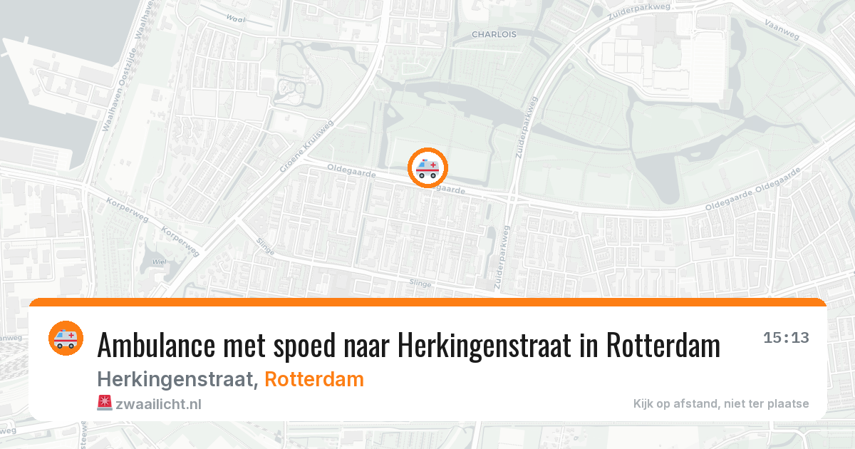 Ambulance met spoed naar Herkingenstraat in Rotterdam — 23 jul 2026