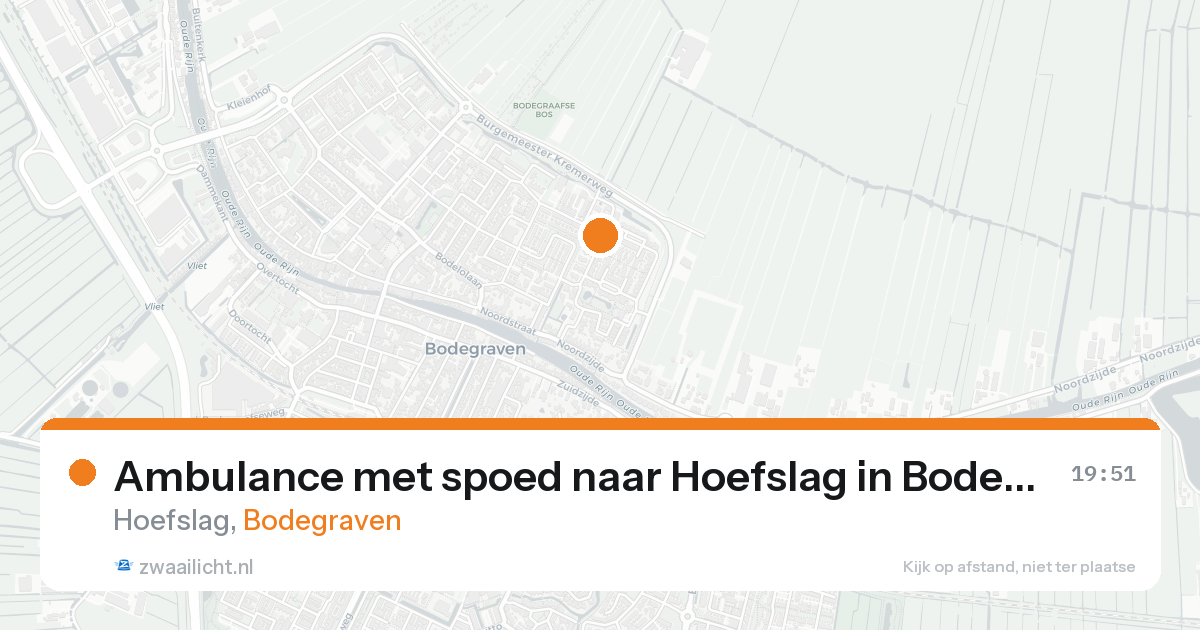 Ambulance met spoed naar Hoefslag in Bodegraven — 14 aug 2026
