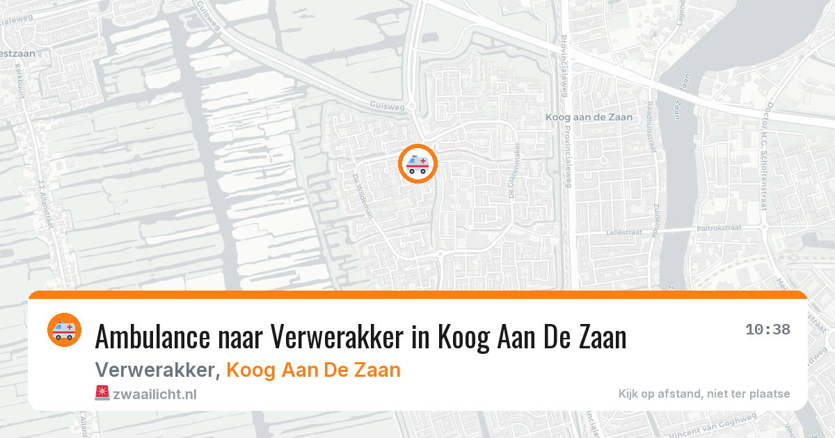 Ambulance naar Verwerakker in Koog Aan De Zaan — 18 jul 2026