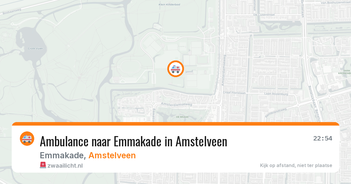 Ambulance naar Emmakade in Amstelveen — 23 jun 2026