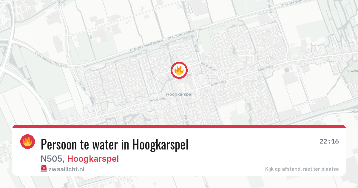 Persoon te water in Hoogkarspel — 3 mei 2026