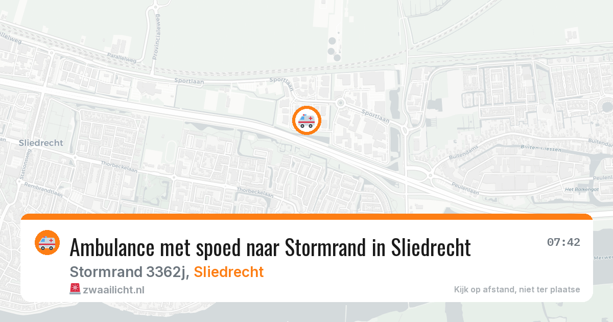 Ambulance met spoed naar Stormrand in Sliedrecht — 16 apr 2026