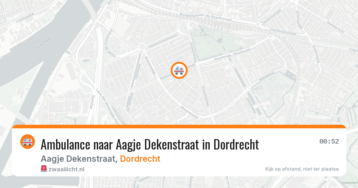 Ambulance naar Aagje Dekenstraat in Dordrecht — 19 jun 2026