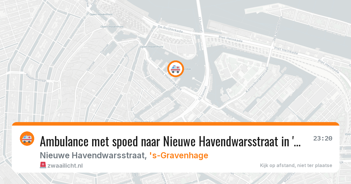 Ambulance met spoed naar Nieuwe Havendwarsstraat in 's-Gravenhage — 21 jan 2026