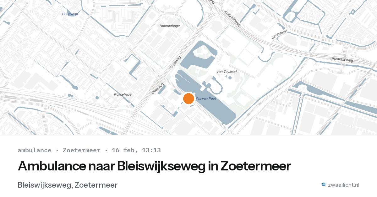 Ambulance naar Bleiswijkseweg in Zoetermeer — 5 feb 2026