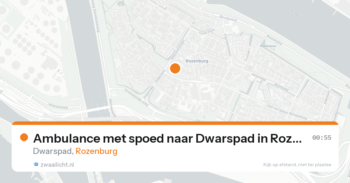Ambulance met spoed naar Dwarspad in Rozenburg — 9 jul 2026