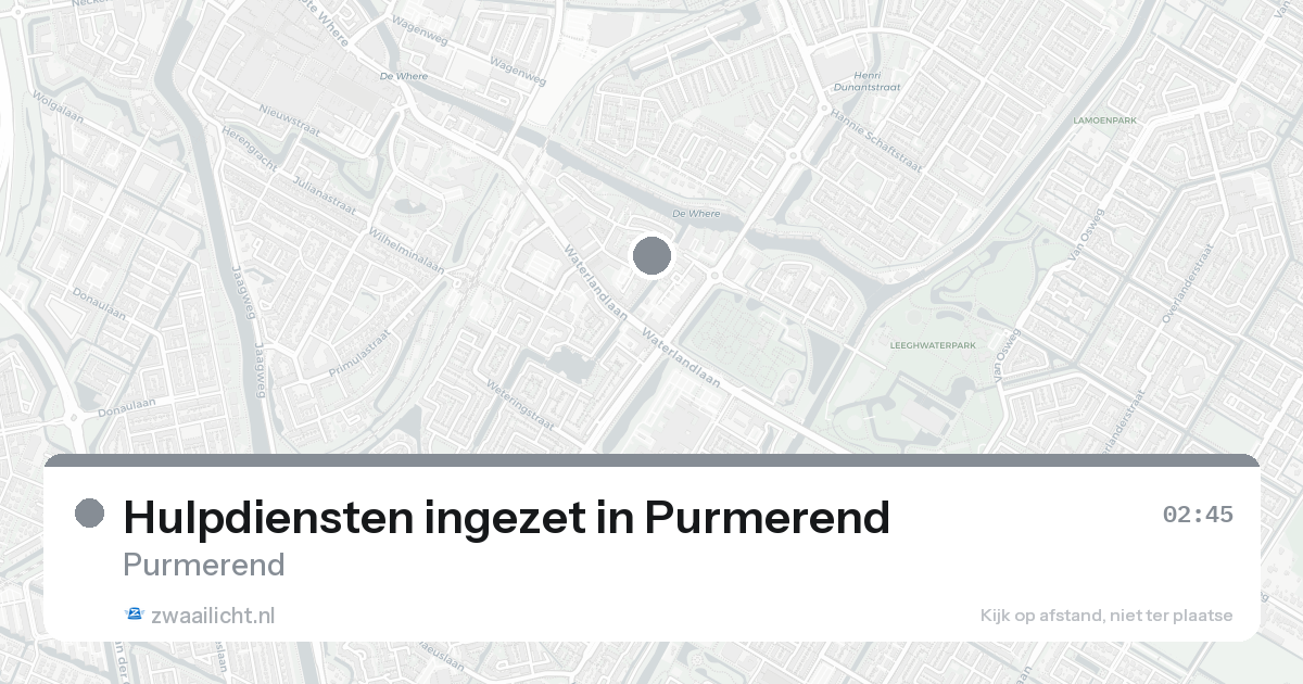 Hulpdiensten ingezet in Purmerend — 31 jan 2026 | 🚨 Zwaailicht.nl