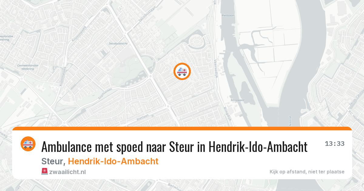Ambulance met spoed naar Steur in Hendrik-Ido-Ambacht — 24 jan 2026
