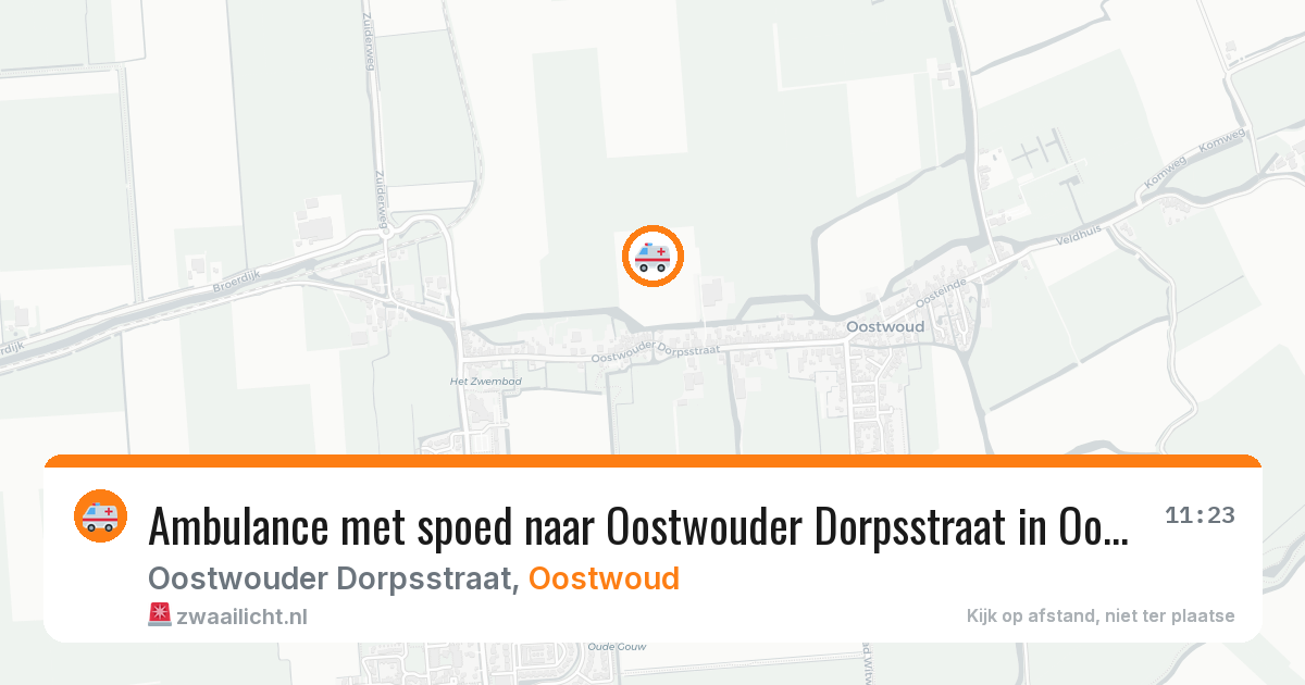 Ambulance met spoed naar Oostwouder Dorpsstraat in Oostwoud — 12 feb 2026