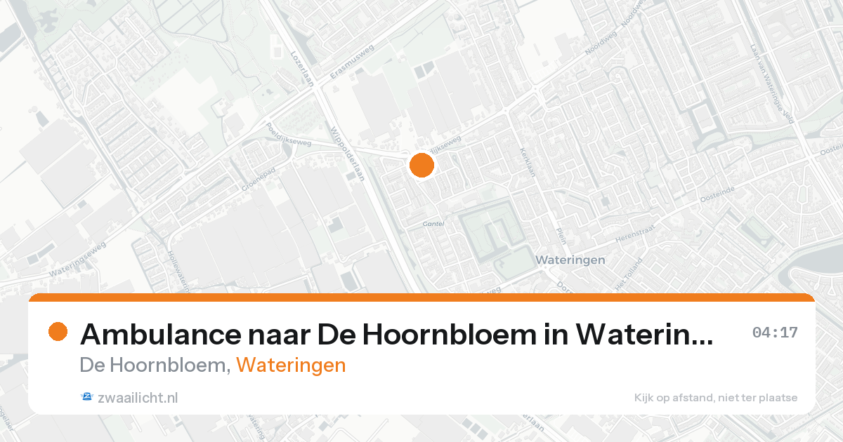 Ambulance naar De Hoornbloem in Wateringen — 17 aug 2026