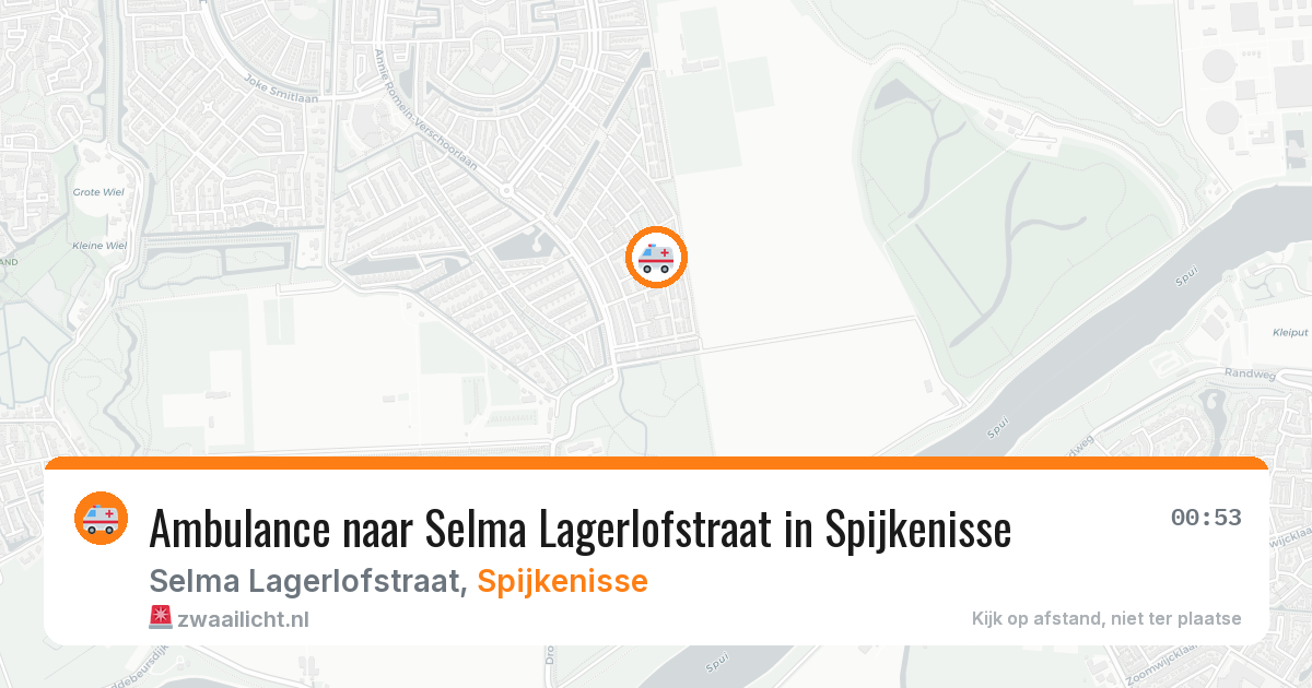 Ambulance naar Selma Lagerlofstraat in Spijkenisse — 15 jun 2026