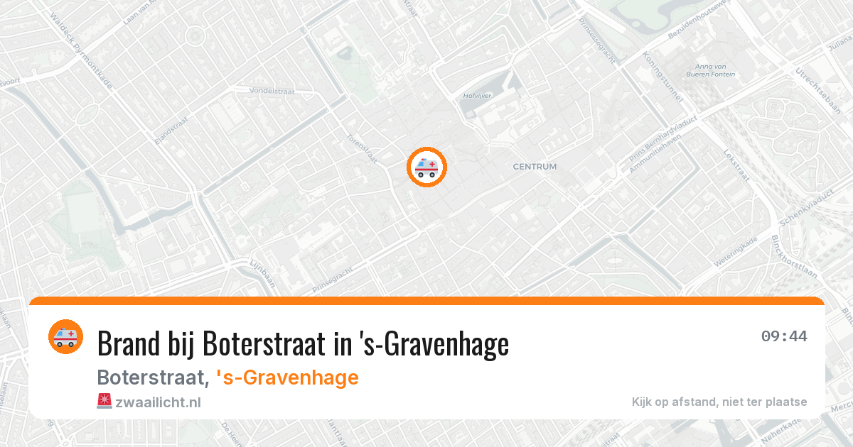 Brand bij Boterstraat in 's-Gravenhage — 30 jun 2026