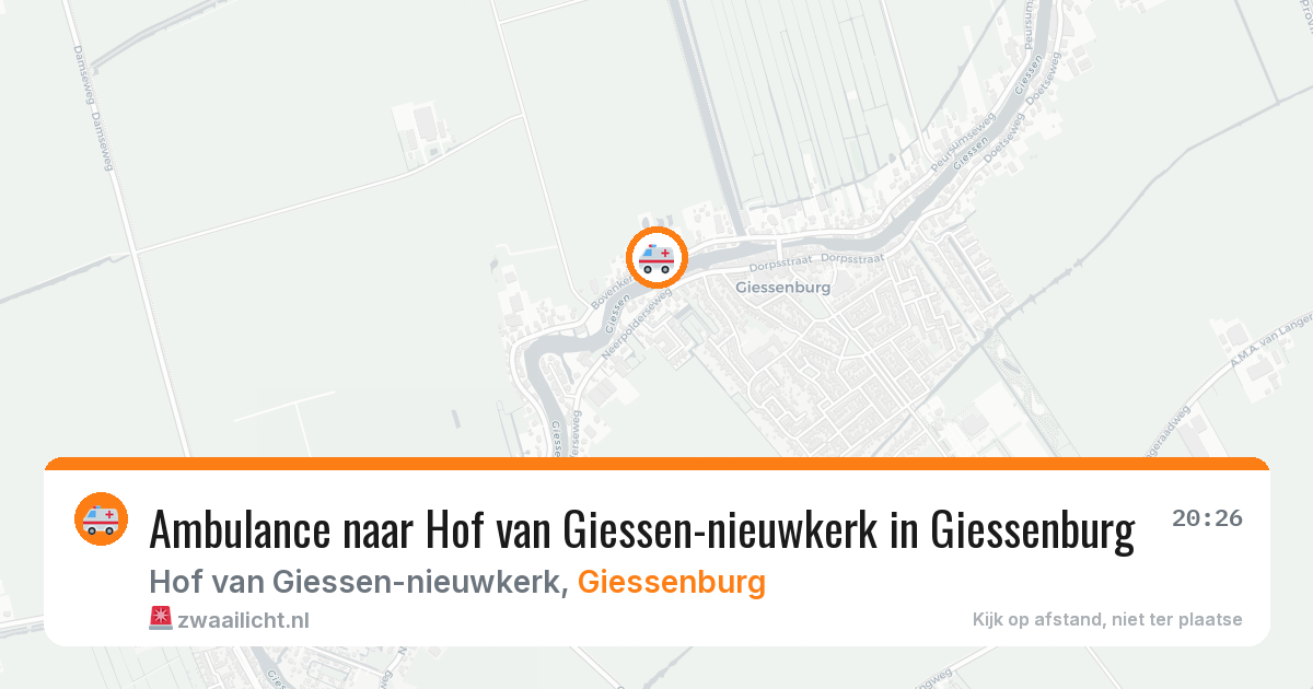 Ambulance naar Hof van Giessen-nieuwkerk in Giessenburg — 9 jul 2026