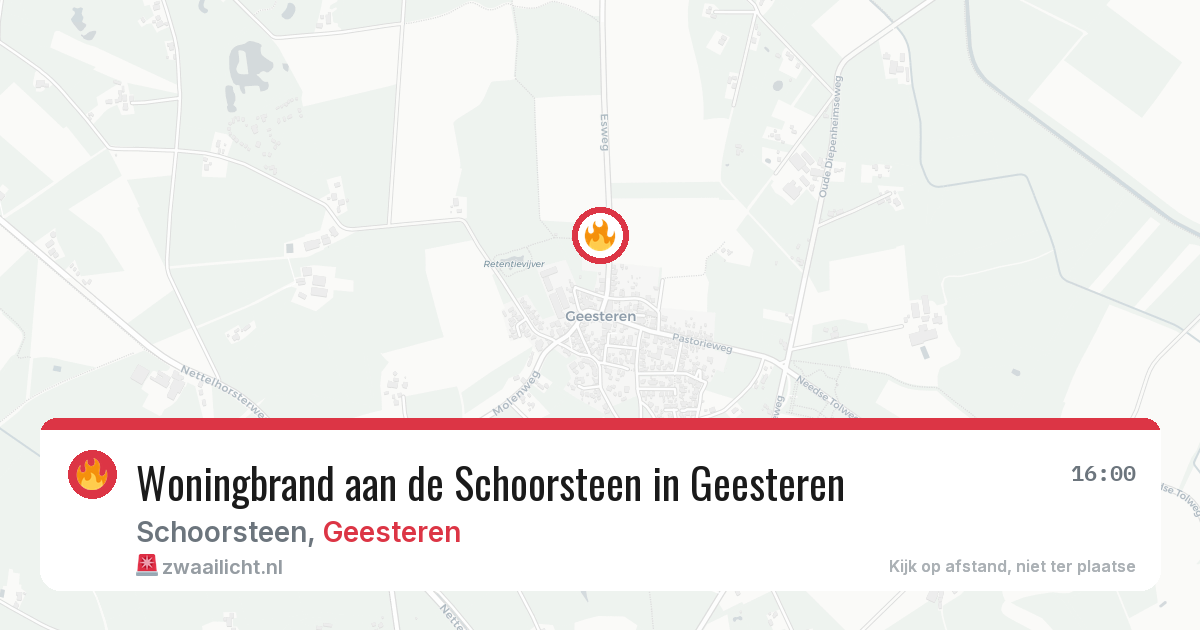 Woningbrand aan de Schoorsteen in Geesteren — 17 mrt 2026