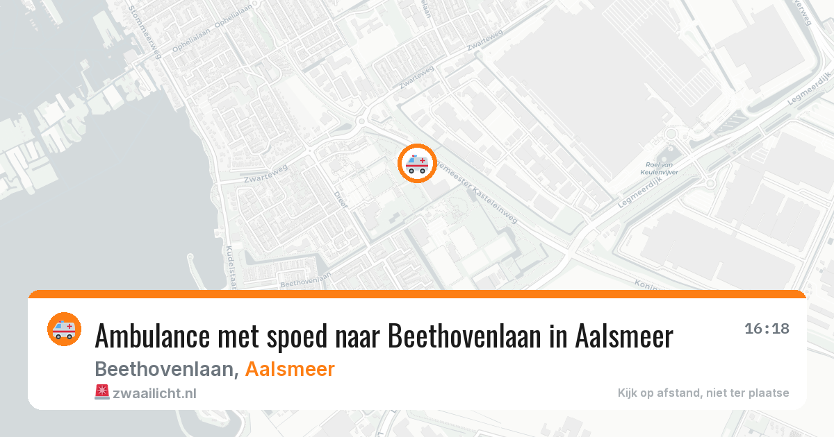 Ambulance met spoed naar Beethovenlaan in Aalsmeer — 13 jun 2026
