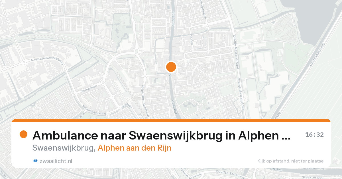 Ambulance naar Swaenswijkbrug in Alphen aan den Rijn — 3 jun 2026