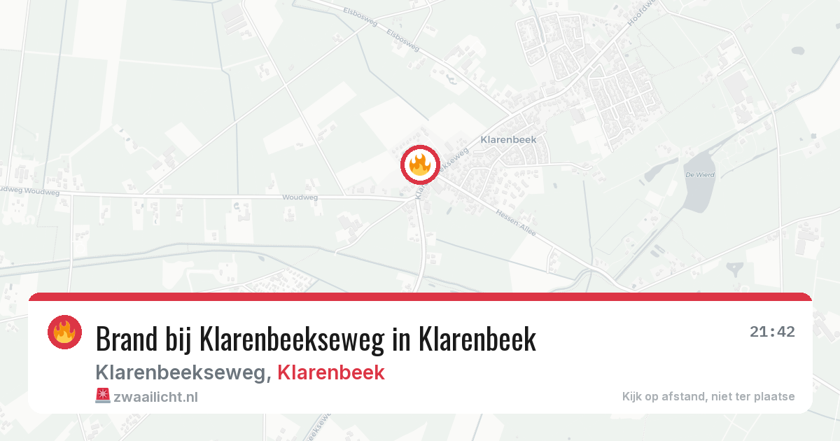 Brand bij Klarenbeekseweg in Klarenbeek — 26 jun 2026