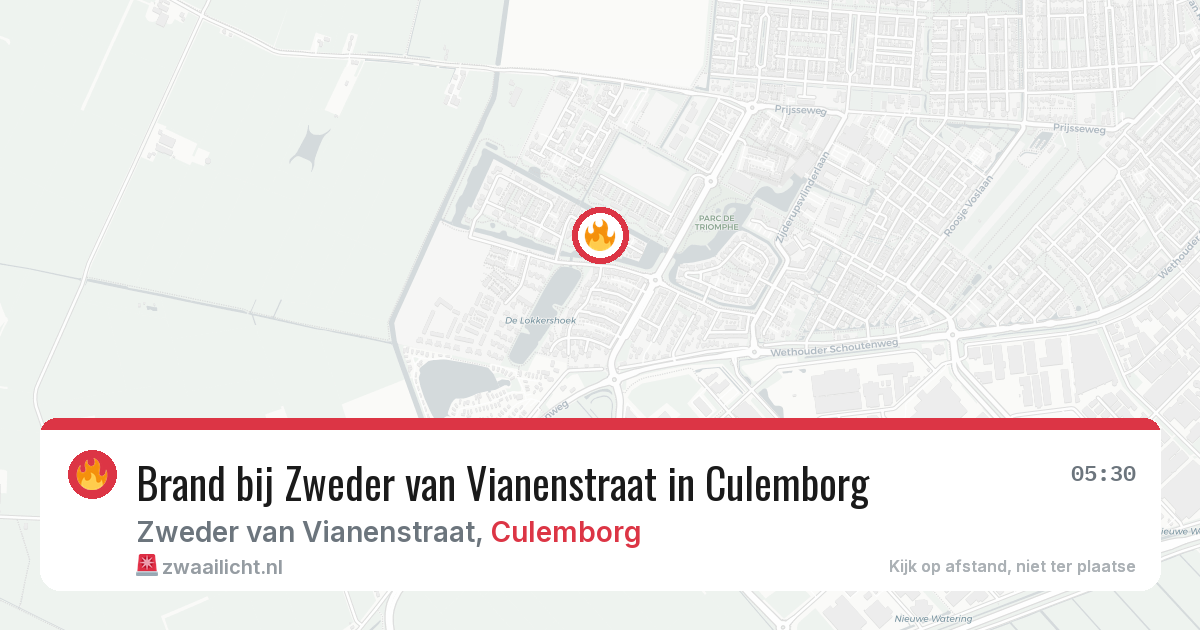 Brand bij Zweder van Vianenstraat in Culemborg — 11 mei 2026