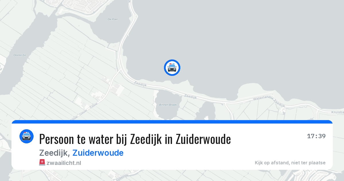 Persoon te water bij Zeedijk in Zuiderwoude — 2 aug 2026