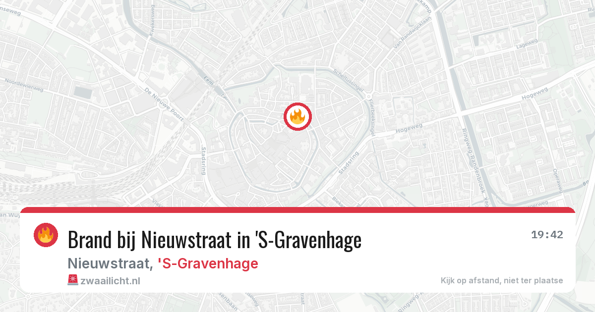 Brand bij Nieuwstraat in 'S-Gravenhage — 17 mrt 2026
