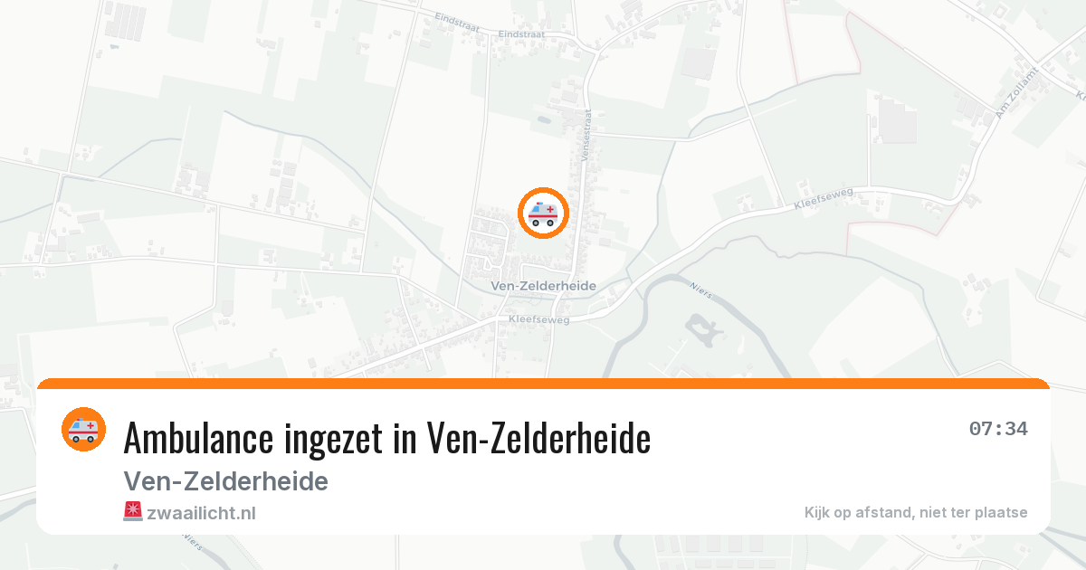 Ambulance ingezet in Ven-Zelderheide — 31 mrt 2026
