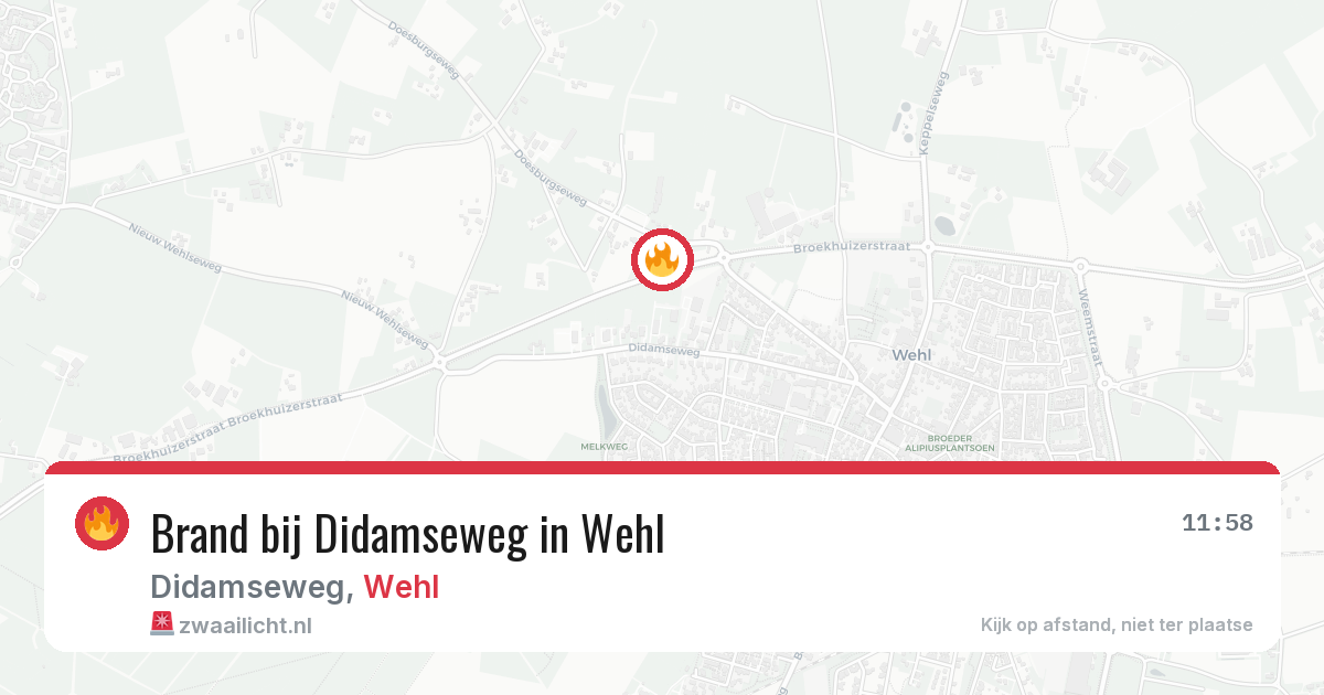 Brand bij Didamseweg in Wehl — 22 mrt 2026