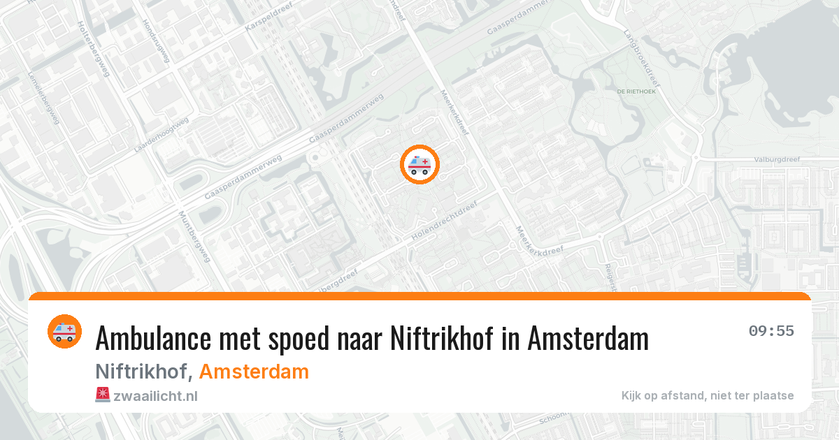Ambulance met spoed naar Niftrikhof in Amsterdam — 31 mei 2026