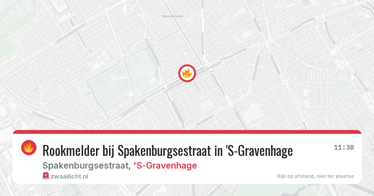 Rookmelder bij Spakenburgsestraat in 'S-Gravenhage — 12 aug 2026