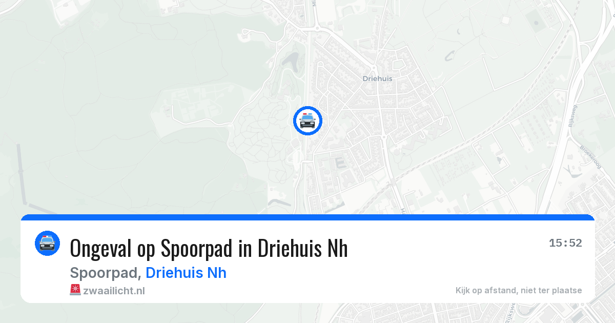 Ongeval op Spoorpad in Driehuis Nh — 26 mei 2026