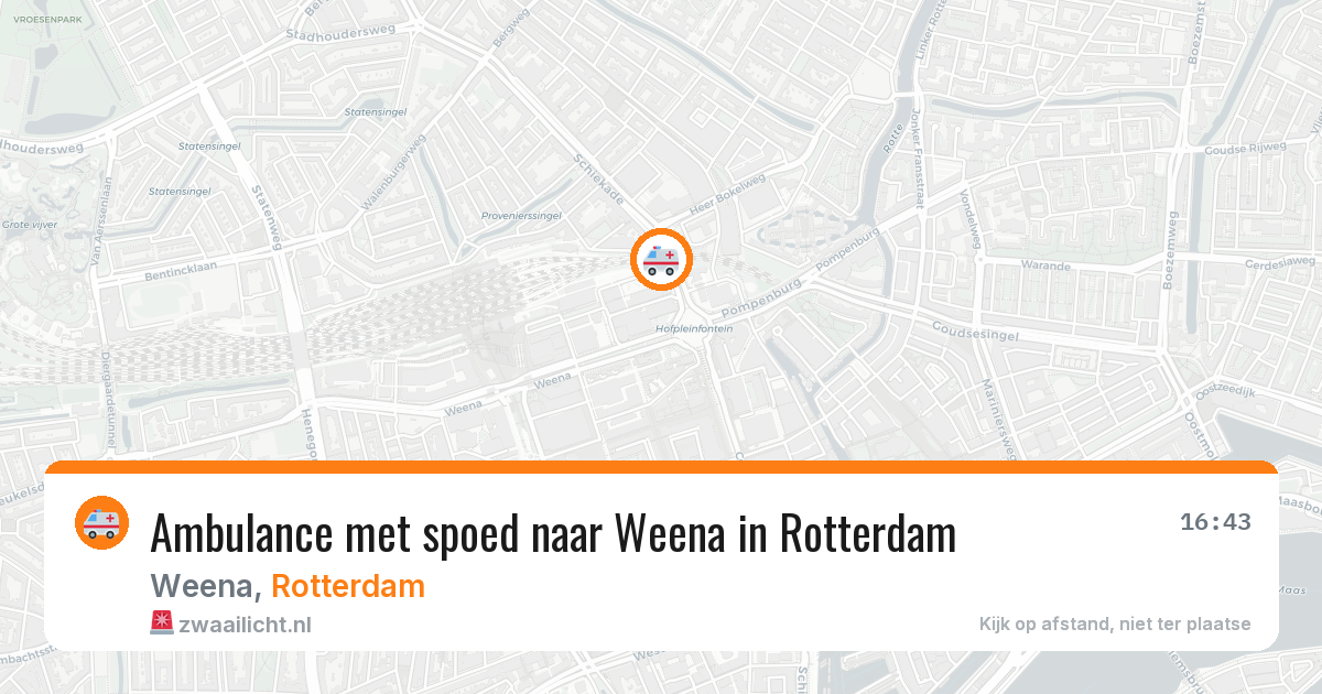 Ambulance met spoed naar Weena in Rotterdam — 6 apr 2026