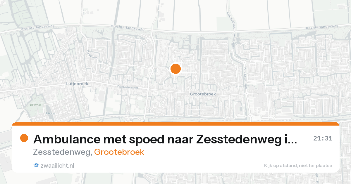 Ambulance met spoed naar Zesstedenweg in Grootebroek — 19 aug 2026