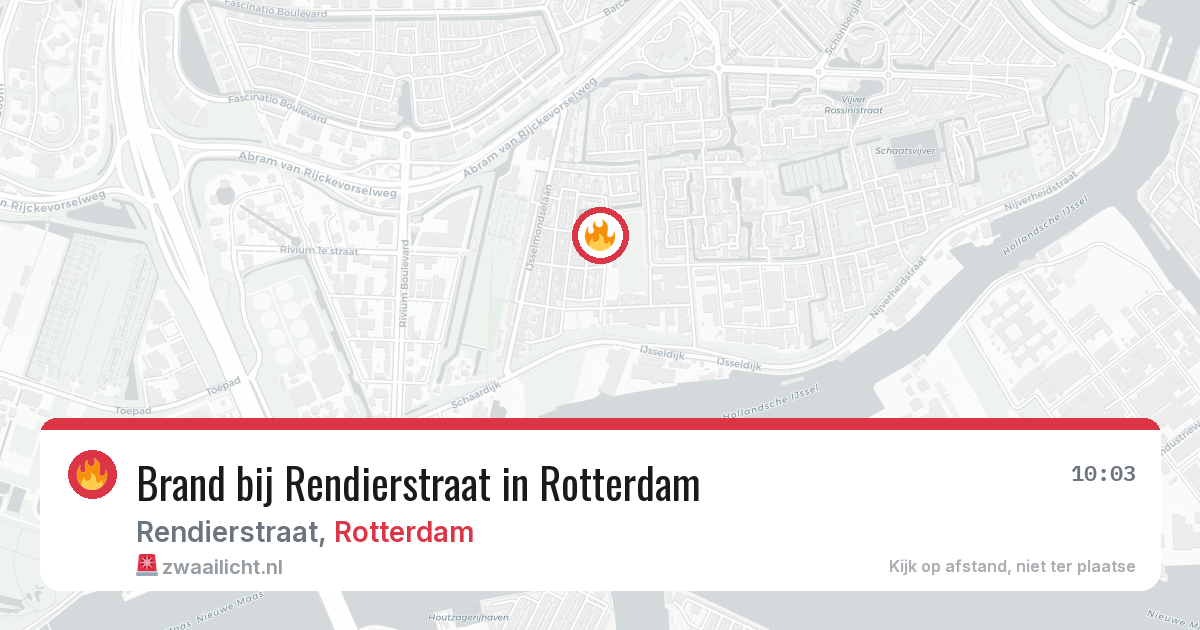 Brand bij Rendierstraat in Rotterdam — 31 jul 2026