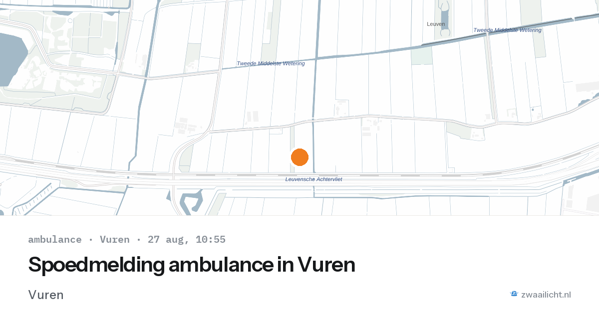 Spoedmelding ambulance in Vuren — 27 aug 2026