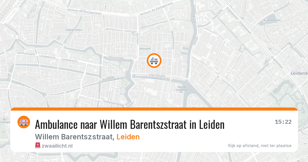 Ambulance naar Willem Barentszstraat in Leiden — 19 mrt 2026