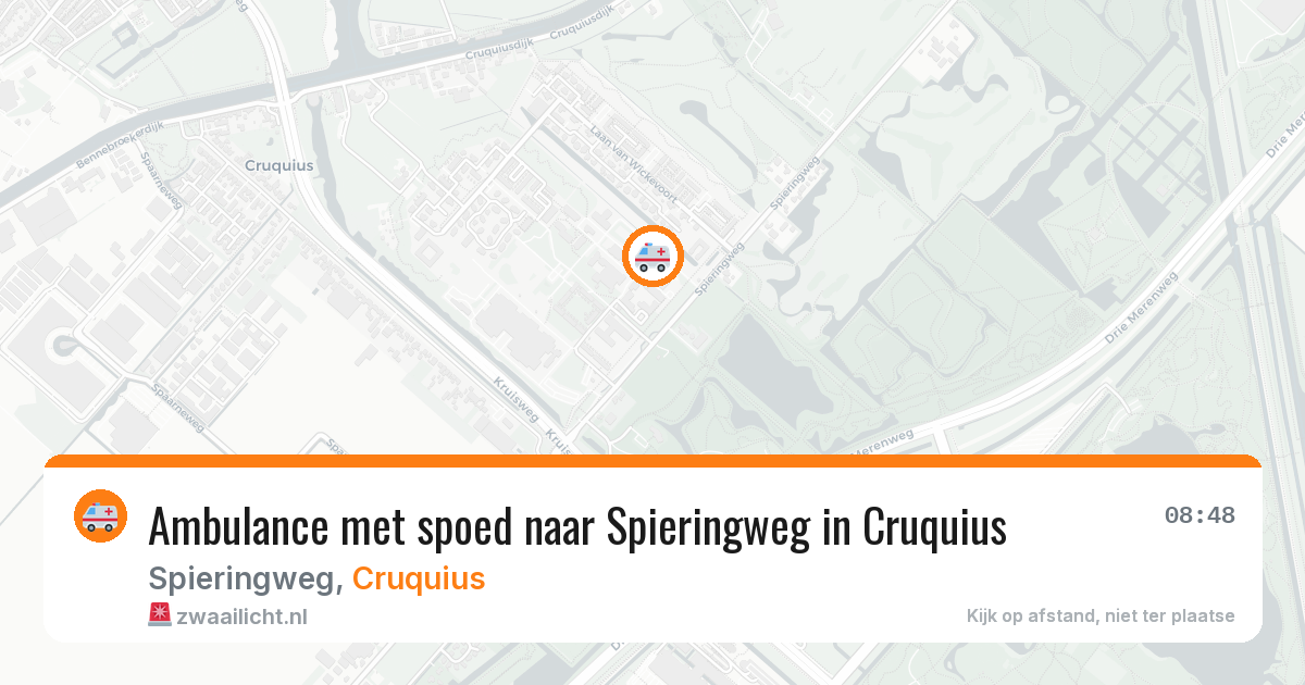 Ambulance met spoed naar Spieringweg in Cruquius — 17 mrt 2026