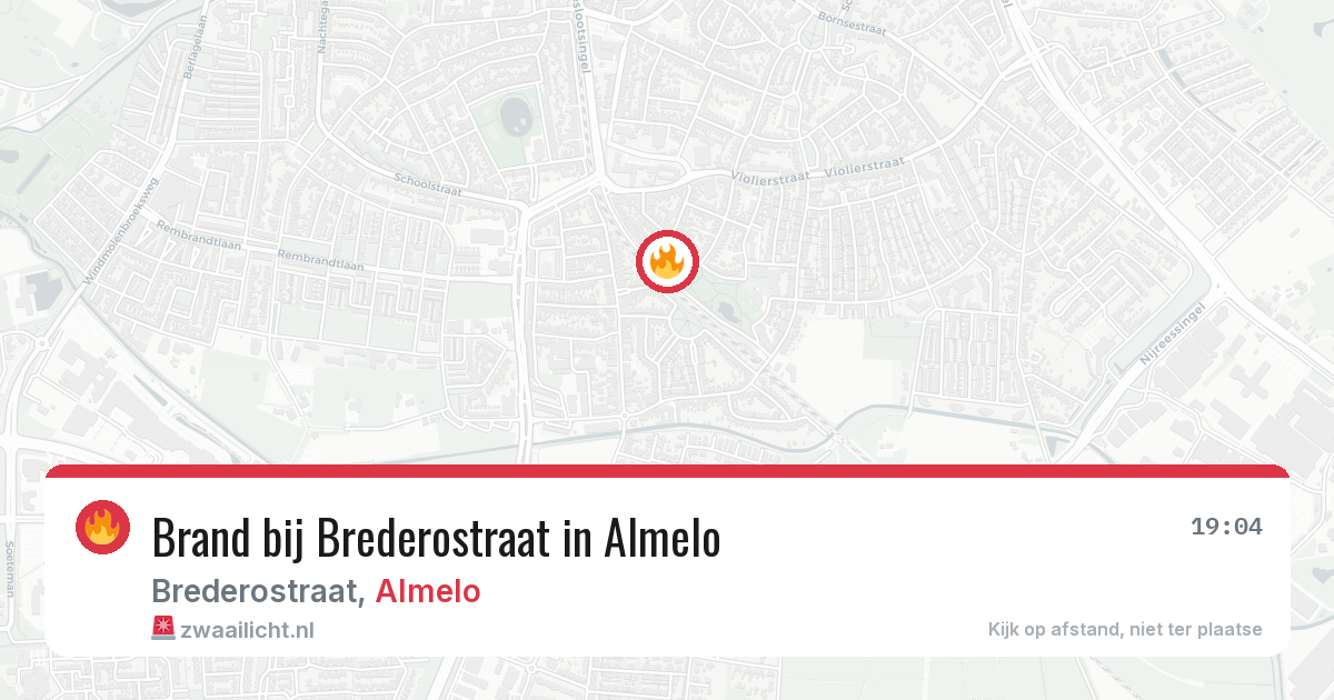 Brand bij Brederostraat in Almelo — 4 jul 2026