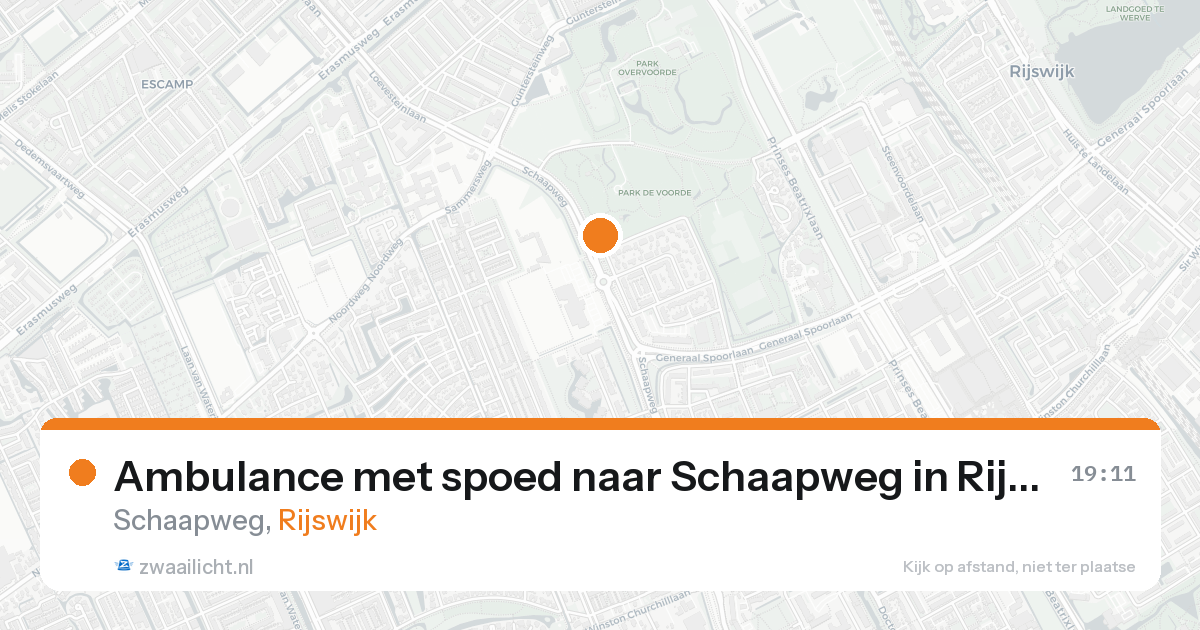 Ambulance met spoed naar Schaapweg in Rijswijk — 22 aug 2026