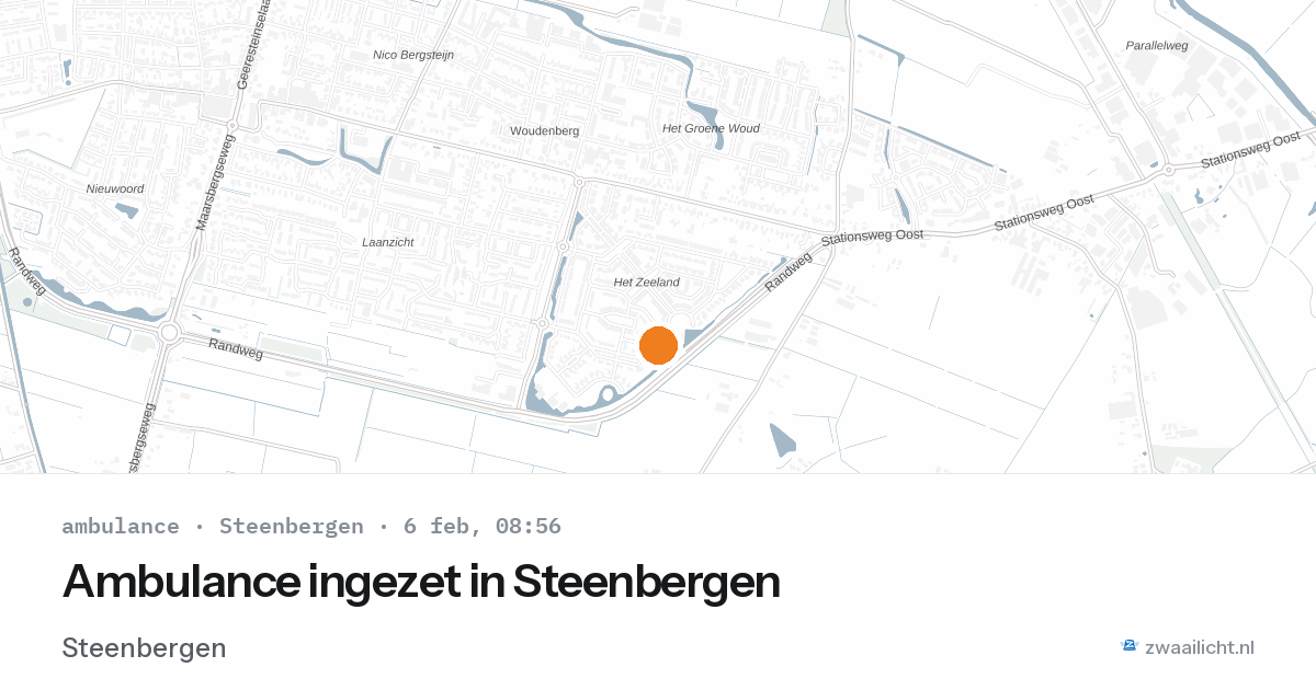 Ambulance ingezet in Steenbergen — 6 feb 2026
